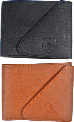 

LANDER Men Tan, Black Artificial Leather Wallet(4 Card Slots), Black;tab