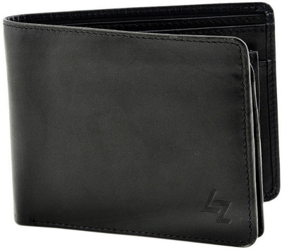 

Leather Zentrum Men Black Genuine Leather Wallet(8 Card Slots)