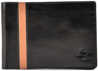 

LEATHER EFFECT Men Black Artificial Leather Wallet(8 Card Slots)