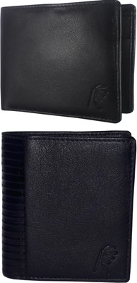 

e mall Men Black Genuine Leather Wallet(5 Card Slots)