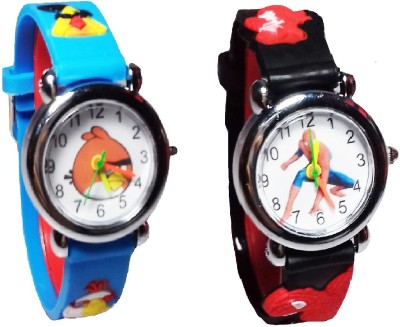 Fashion Gateway Spiderman and Angry Bird Analog kids watch (packof2) Spiderman and Angry Bird Watch  - For Boys & Girls   Watches  (Fashion Gateway)