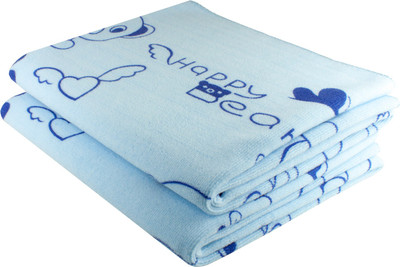 Stylefolio Microfiber 270 GSM Bath Towel(Pack of 2, Light Blue)