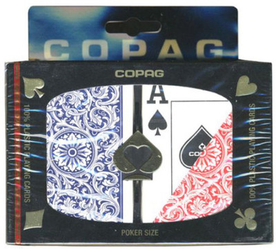 

Casinoite COPAG PLAYING CARDS - "1546" RED / BLUE PLASTIC 2 DECKS JUMBO INDEX(Blue, Red)