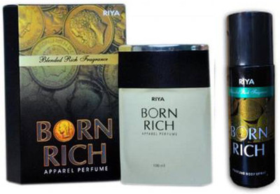 

Riya Born Rich Perfume 100ml & Body Spray 150ml Combo Set(Set of 2)
