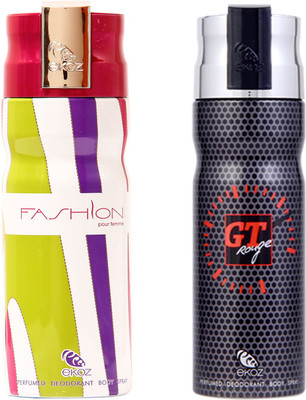 

Ekoz Fashion, Gt Rouge Body Spray - For Men(200 ml, Pack of 2)