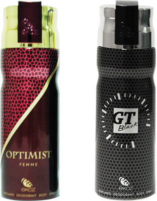 

Ekoz Optimst Femme, Gt rouge Body Spray - For Men(200 ml, Pack of 2)