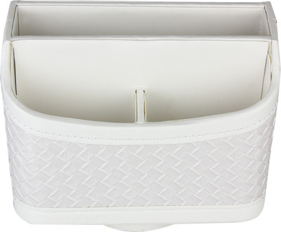 

FABBiTY 5 Compartments Faux Leather Leather Organizer(White)