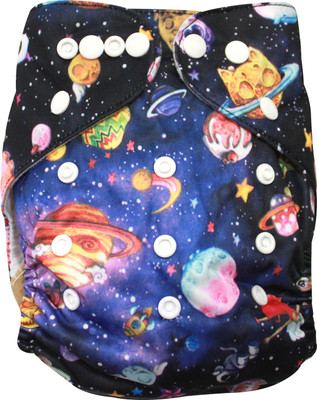 

Kiwi Re-Usable Diaper Planets Design with insert - New Born