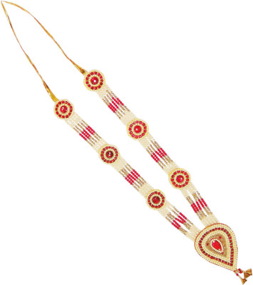 

Real Seed Pearl Mala - Shri Ram Chandra Mala - Shaadi / Marriage Garland Pearl Garland(Red, Beige)