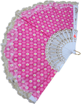 

DCS Foldable Printed Pink Hand Fan(Pack of 1)