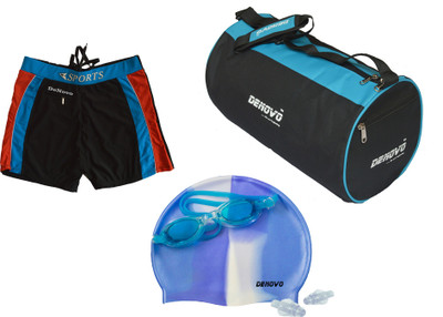 

DeNovo Cap Goggle Bag Trunk (Free Size) Swimming Kit