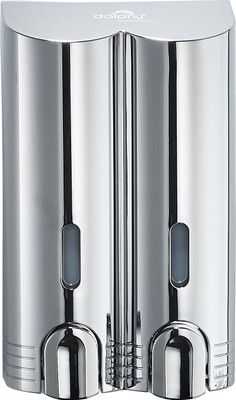 

Dolphy ABS Wall Mounted Set of 2 400 ml Soap, Shampoo Dispenser(Silver)