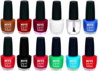 

Nive Colour Blast Nail Lacquer (Set of 12 Nail Polish) 1105201740 Multicolor(Pack of 12)