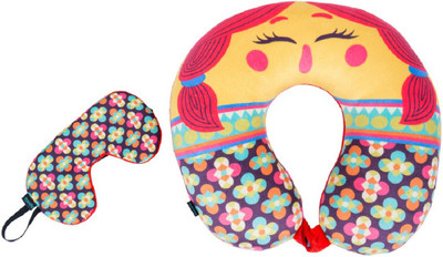 

Chumbak Doll Face Neck Pillow & Eye Shade(Multicolor)