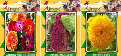 

Airex Zinnia Mixed, Amaranthus, Sungold Seed(25 per packet)