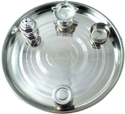 

Divine Temples Rakhi Pooja Thali Steel(5 Pieces, Steel)