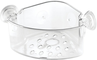 

Interdesign POWERLOCK CORNER BASKET Plastic Wall Shelf(Number of Shelves - 1, Clear)