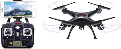 

Montez Syma X5SW Explorers2 2.4G 4CH 6-Axis Gyro RC Headless Quadcopter with Wifi Camera (FPV) Black(Black)