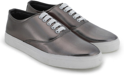 

Chemistry Lace Up Shoes For Women(Grey, Silver