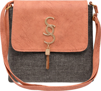 

Tap Fashion Women Casual Pink, Grey PU Shoulder Bag, Grey;pink