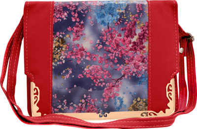 

Tap Fashion Women Casual Red PU Sling Bag