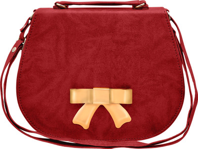 

tap fashion Women Casual Maroon PU Shoulder Bag