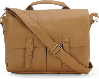

Yelloe Men Tan PU Messenger Bag