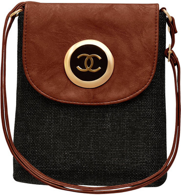 

TAP FASHION Women Casual Grey PU Sling Bag
