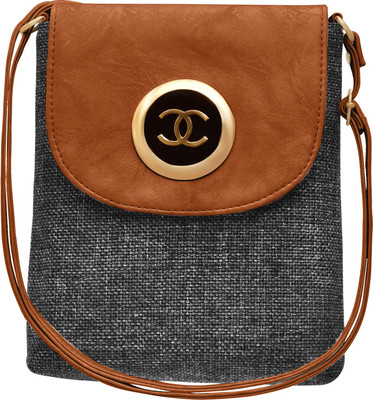 

Tap Fashion Women Casual Tan, Grey PU Shoulder Bag, Grey;tan