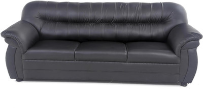 

Furnicity Leatherette 3 Seater Sofa(Finish Color - Black)