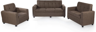

Furnicity Fabric 3 + 2 + 1 Brown Sofa Set