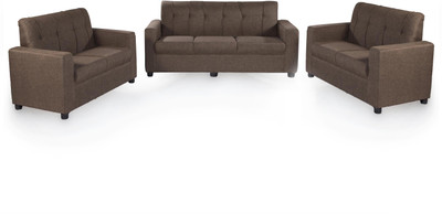 

Furnicity Fabric 3 + 2 + 2 Brown Sofa Set