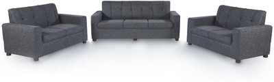 

Furnicity Fabric 3 + 2 + 2 Grey Sofa Set