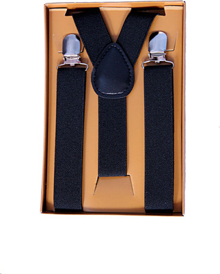 Homeshopeez Y- Back Suspenders for Boys, Girls(Black)
