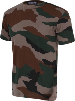 ZACHARIAS Military Camouflage Men Round Neck Multicolor T-Shirt