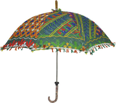 

Lal Haveli Rajasthani Wedding Decoration Umbrella(Green)