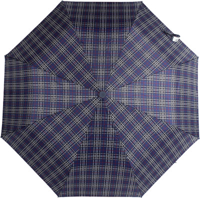 

HOU-DY Checks Print Auto Open Unisex Windproof Multicolor Pongee Umbrella(Multicolor)