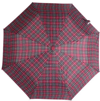 

HOU-DY Checks Print Auto Open Unisex Windproof Pongee Umbrella(Multicolor)