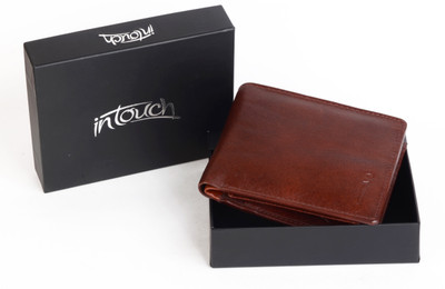 

In Touch Men Tan Genuine Leather Wallet(6 Card Slots), Brown