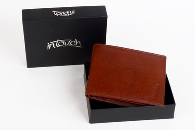 

In Touch Men Brown Genuine Leather Wallet(6 Card Slots)