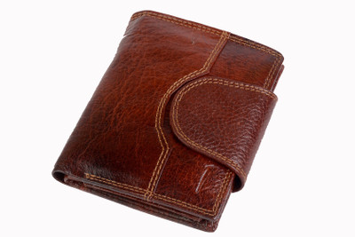 

In Touch Men Tan Genuine Leather Wallet(6 Card Slots), Brown
