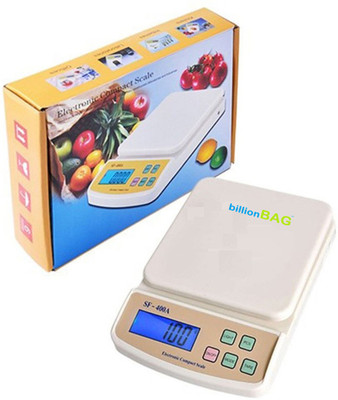 

Billionbag Fine Quality ABS 10 kg with Diff. Weighting units Digital Multi-Purpose Kitchen Weighing Scale(Off-White)