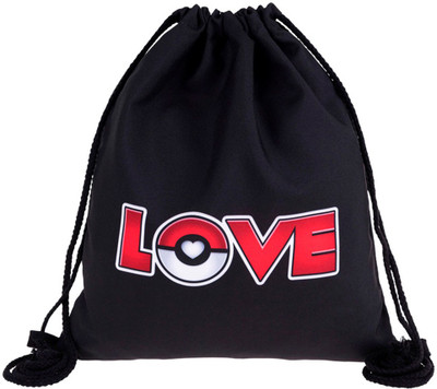 

GELILIA Gelilia Pokemon Style Love Unisex Multipurpose School College Drawstring Waterproof Backpack(Black, 5 inch)
