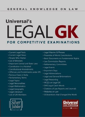 Universals General Knowledge on Law- Legal GK for Competitive Examinations(English, Paperback, Dr. Manish Arora)