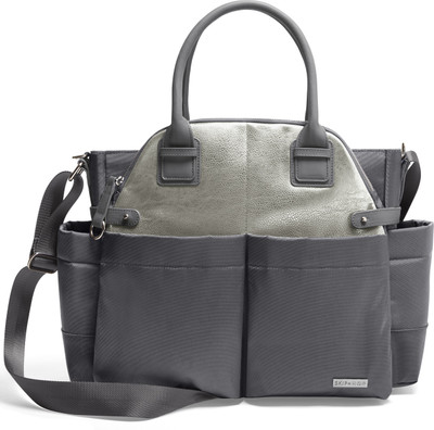 

Skip Hop Chelsea Downtown Chic Diaper Satchel, Charcoal Shimmer/Grey Diaper Bag(Grey)