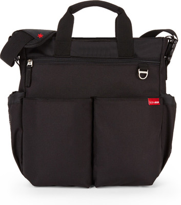 Skip Hop Duo Signature Diaper Bag with Portable Changing Mat, Black Diaper Bag(Black)