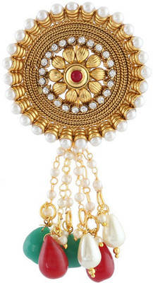

Anuradha Art Jewellery Designer Hair Chain(Red, Gold)