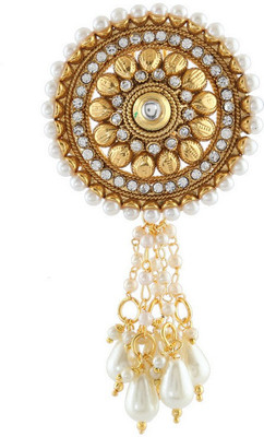 

Anuradha Art Jewellery Designer Hair Chain(Gold, White)