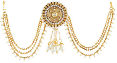 

Anuradha Art Jewellery Designer Hair Chain(White, Gold)