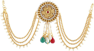 

Anuradha Art Jewellery Designer Hair Chain(Maroon, Green)